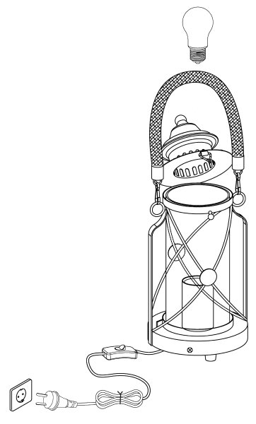 Eglo 49283 - Stolní lampa BRADFORD 1xE27/60W/230V