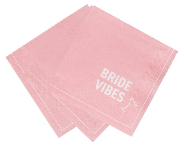 Papírové ubrousky Bride Vibes – 20 ks