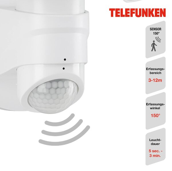 BRILONER TELEFUNKEN LED venkovní svítidlo 25,8 cm 2x10W 1000lm bílé TF 304606TF