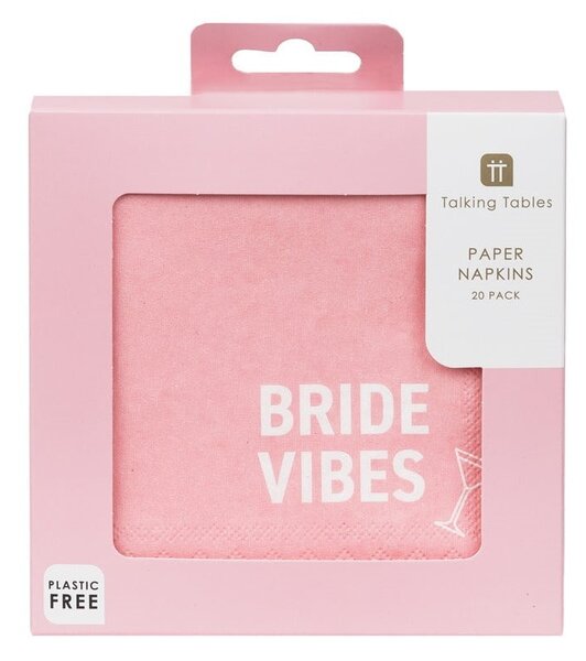 Papírové ubrousky Bride Vibes – 20 ks