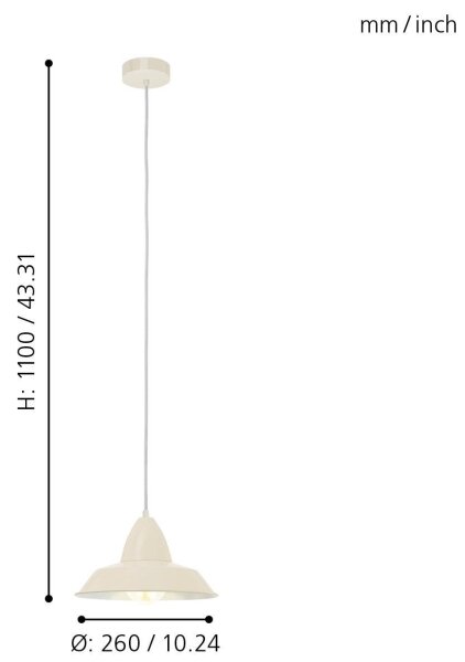 Eglo 49245 - Lustr AUCKLAND 1xE27/60W/230V