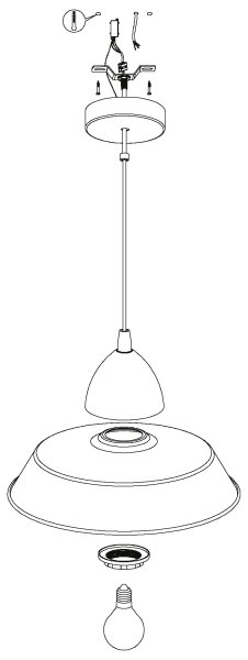 Eglo 49243 - Lustr AUCKLAND 1xE27/60W/230V