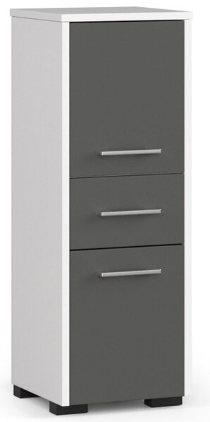 Koupelnová skříňka FIN 30 2D 1SZ 85 cm bílá/šedá
