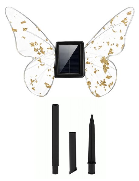 Exteriérové ​​solární zapichovací svítidlo Butterfly, RGB