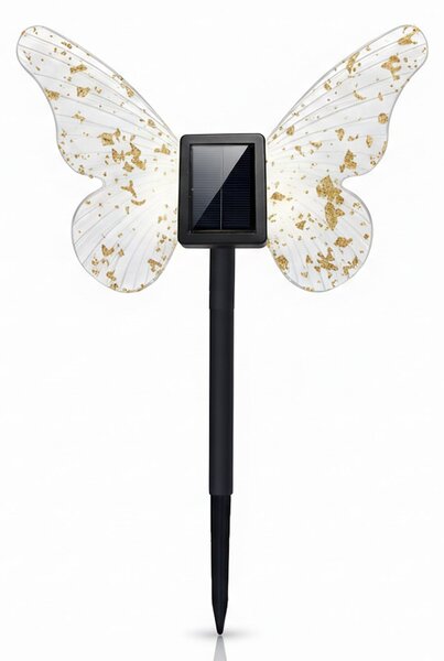 Exteriérové ​​solární zapichovací svítidlo Butterfly, RGB