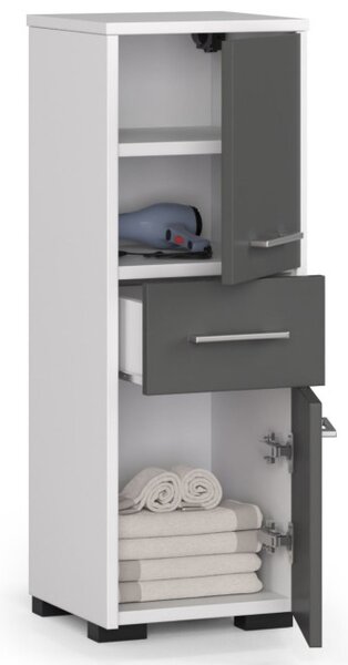 Koupelnová skříňka FIN 30 2D 1SZ 85 cm bílá/šedá