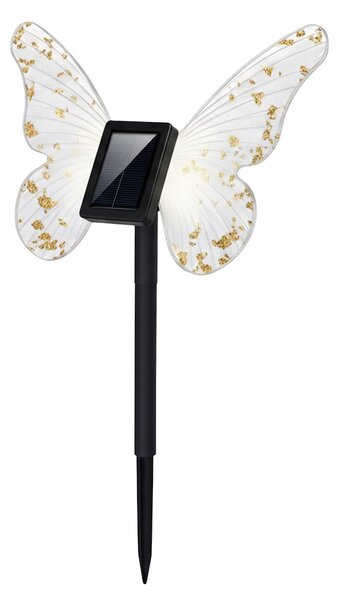 Exteriérové ​​solární zapichovací svítidlo Butterfly, RGB