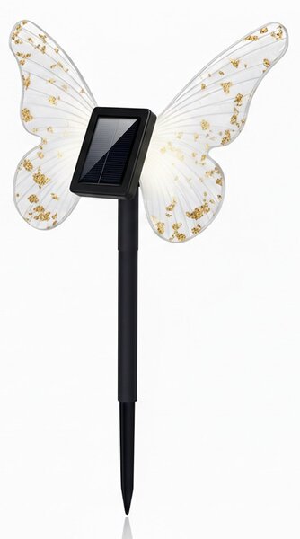 Exteriérové ​​solární zapichovací svítidlo Butterfly, RGB
