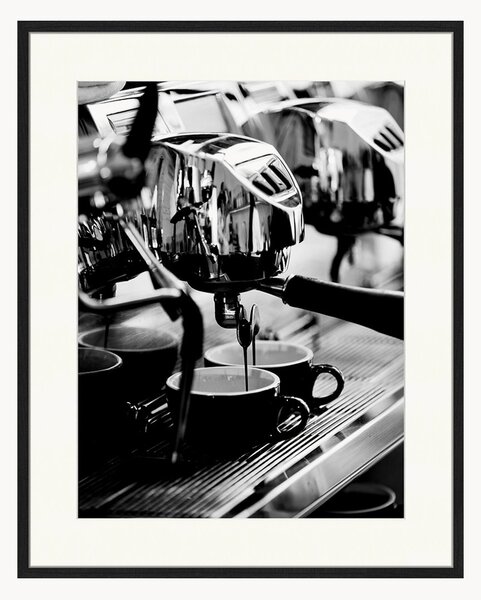 Zarámovaný digitální tisk Coffee Machine Making Fresh Coffee