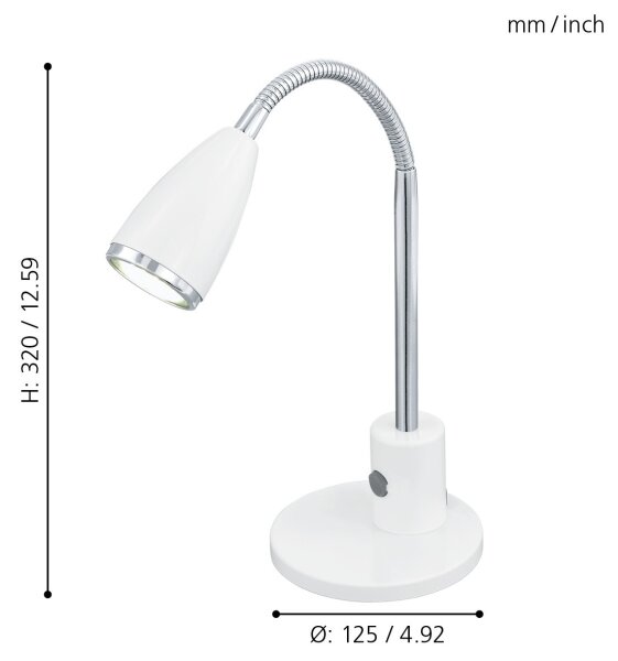 Eglo 92872 - Stolní lampa FOX 1xGU10/3W/230V