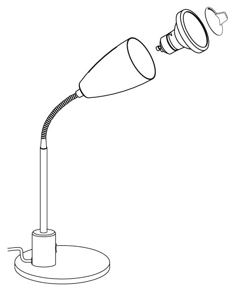 Eglo 92872 - Stolní lampa FOX 1xGU10/3W/230V