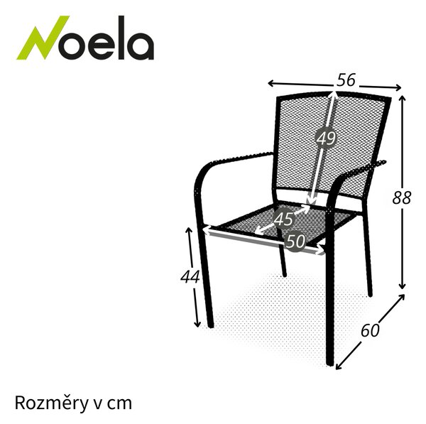 Noela Zahradní kovová židle Lana steel ZWMC-19