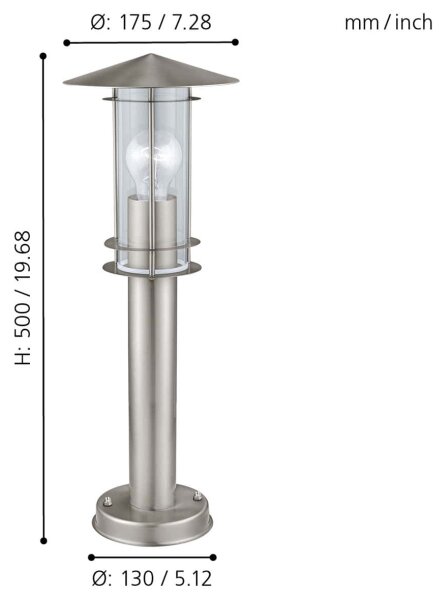 Eglo 30187 - Venkovní lampa LISIO 1xE27/60W/230V IP44