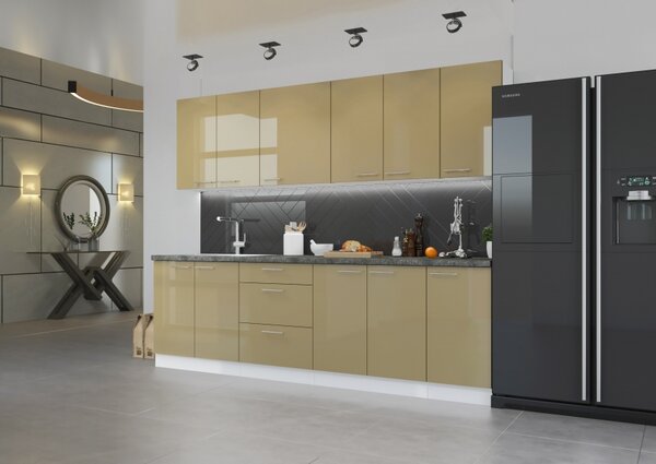 Kuchyňská linka LARA cappuccino + sestava: 270 cm