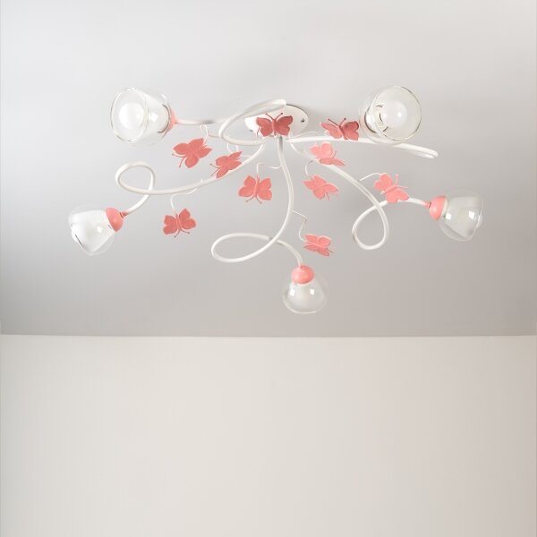 ONLI - Dětský přisazený lustr BUTTERFLY 5xE14/6W/230V