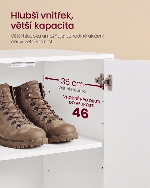 SONGMICS Botník Vasagle Uno 60 cm bílý