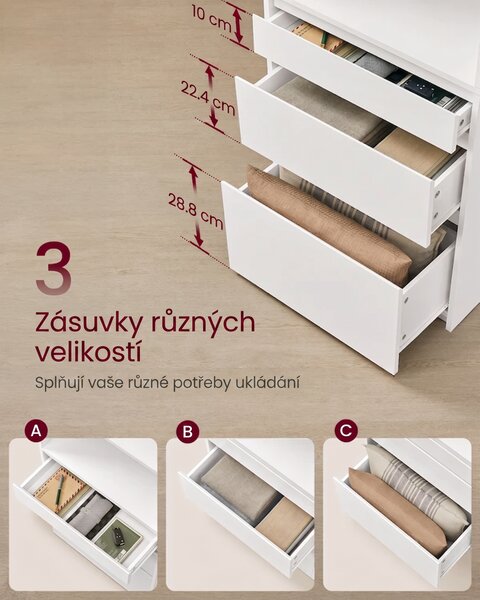 SONGMICS Knihovna Vasagle Kain 57 cm bílá