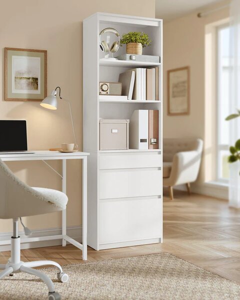 SONGMICS Knihovna Vasagle Kain 57 cm bílá