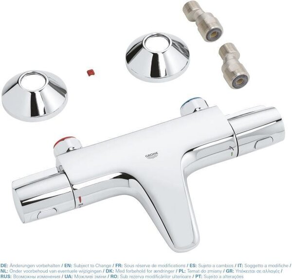 GROHE Precision Trend termostatická vanová baterie, ochrana proti opaření, závitové připojení 1/2 palce, chrom, 34227002