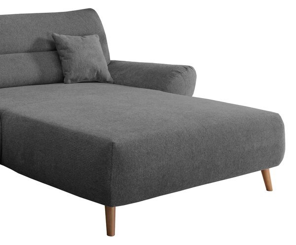 ROHOVÁ SEDAČKA, dřevo, textil, antracitová MID.YOU - Sedací soupravy, Online Only