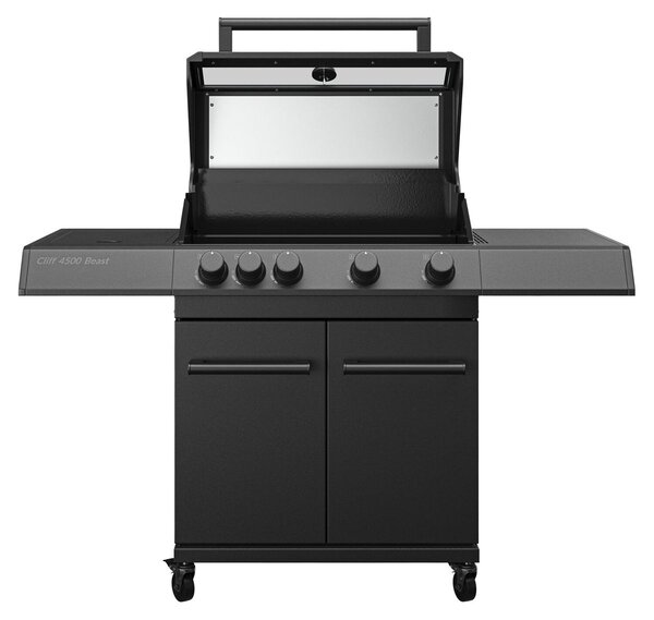 Kingstone Beast Black Edition Plynový gril Cliff 4500, počet hořáků: 4 ks, grilovací plocha: 72 × 45 cm, 14 kW