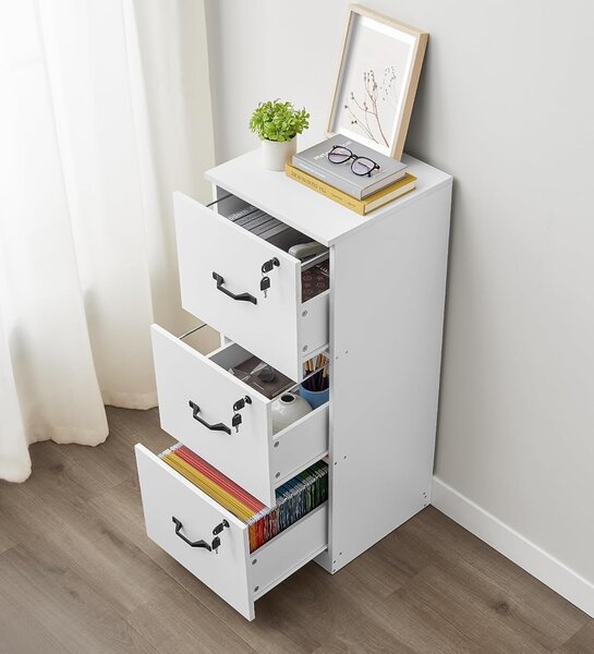 SONGMICS Vysoký kancelářský kontejner Vasagle Oli 41 cm bílý