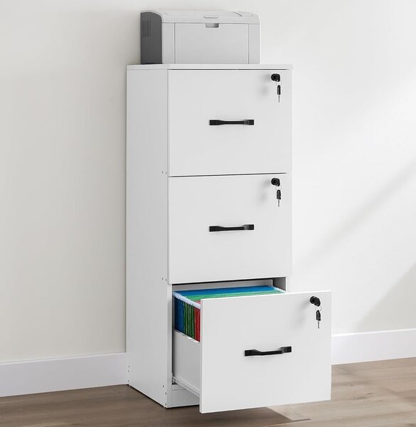 SONGMICS Vysoký kancelářský kontejner Vasagle Oli 41 cm bílý