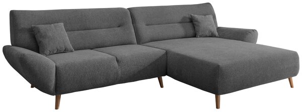 ROHOVÁ SEDAČKA, dřevo, textil, antracitová MID.YOU - Sedací soupravy, Online Only