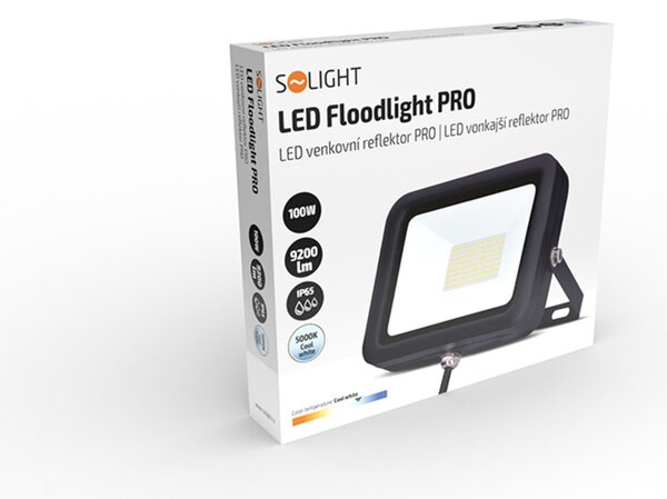 Solight LED reflektor PRO, 100W, 9200lm, 5000K, IP65 WM-100W-L