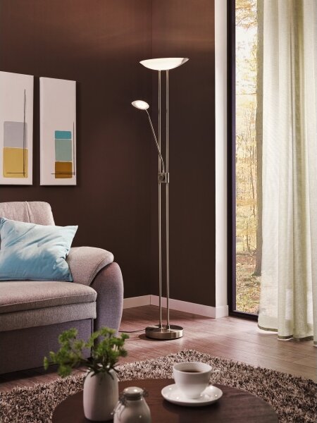 Eglo 93874 - LED stmívatelná lampa BAYA 1 LED/20W + LED/2,5W matný chrom