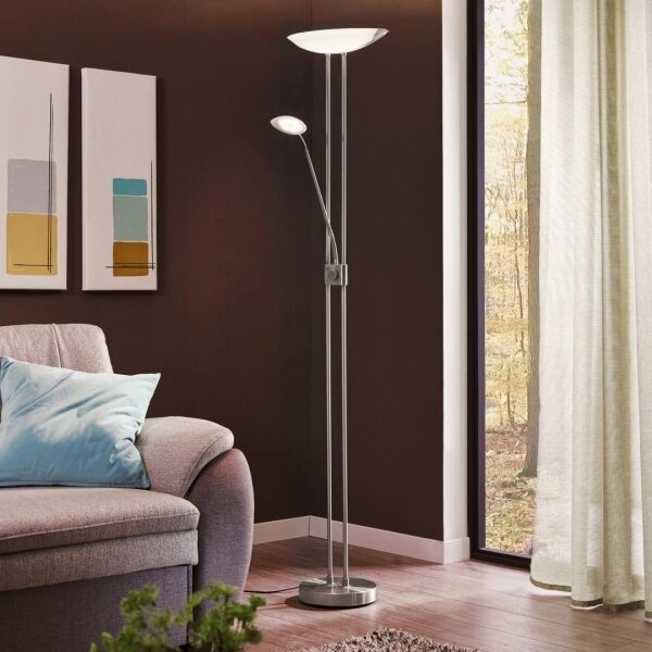 Eglo 93875 - LED stmívatelná lampa BAYA 1 LED/20W + LED/2,5W lesklý chrom