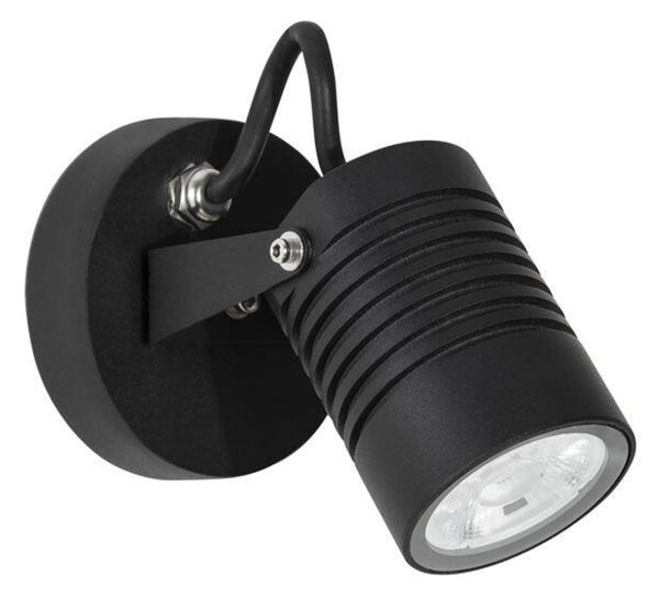 NOVA LUCE venkovní nástěnné svítidlo FEND černý hliník a sklo LED 10W 3000K 100-240V 24st. IP65 9971452