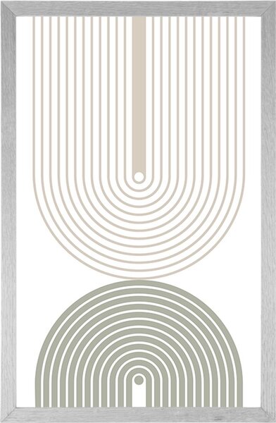 Plakát minimalistické duhy Mid-Century