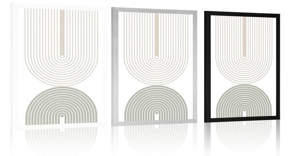 Plakát minimalistické duhy Mid-Century