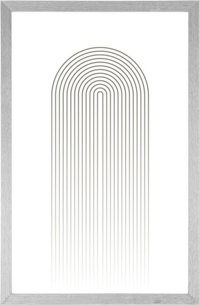 Plakát minimalistická duha Mid-Century