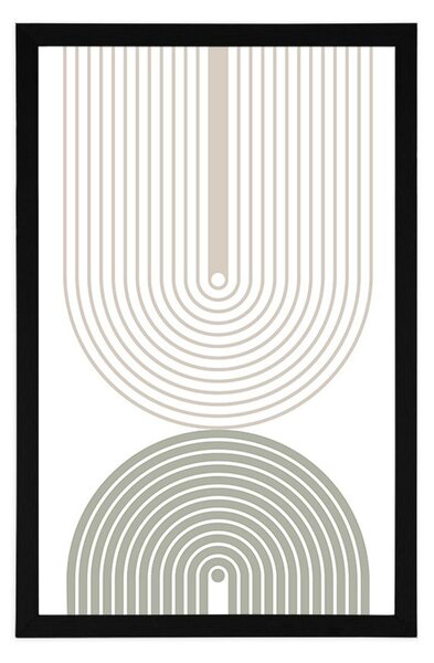 Plakát minimalistické duhy Mid-Century