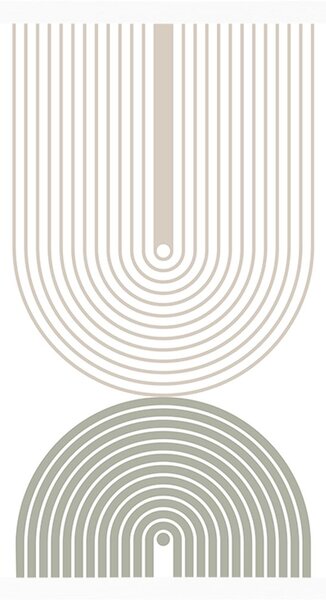 Plakát minimalistické duhy Mid-Century