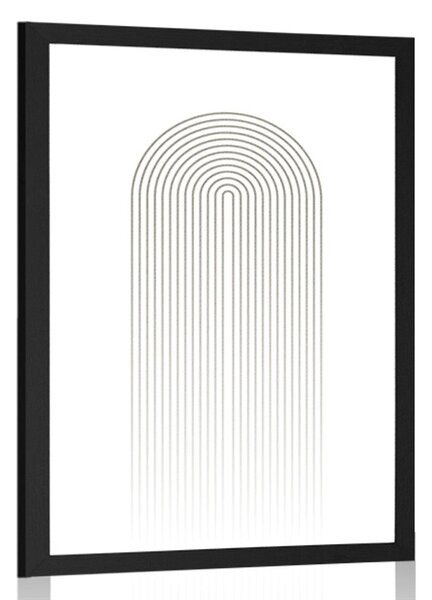 Plakát minimalistická duha Mid-Century