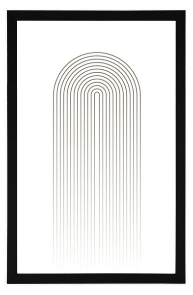 Plakát minimalistická duha Mid-Century