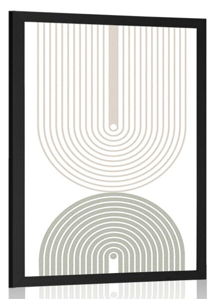 Plakát minimalistické duhy Mid-Century
