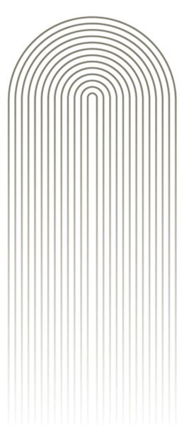 Plakát minimalistická duha Mid-Century