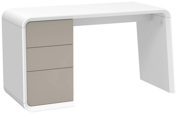 PSACÍ STŮL, bílá, šedohnědá, 140/55/76 cm Livetastic - Online Only psací stoly, Online Only