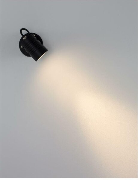 NOVA LUCE venkovní nástěnné svítidlo FEND černý hliník a sklo LED 10W 3000K 100-240V 24st. IP65 9971452