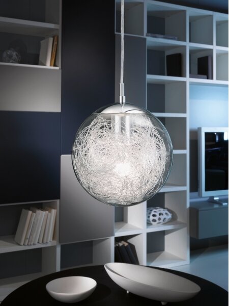 Eglo 93073 - Lustr na lanku LUBERIO 1xE27/60W/230V pr. 25 cm