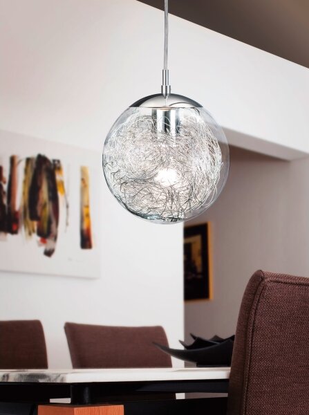 Eglo 93073 - Lustr na lanku LUBERIO 1xE27/60W/230V pr. 25 cm