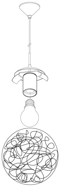 Eglo 93073 - Lustr na lanku LUBERIO 1xE27/60W/230V pr. 25 cm