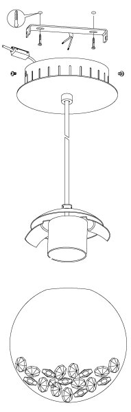 Eglo 93708 - LED závěsné svítidlo MONTEFIO 1 LED/5W/230V