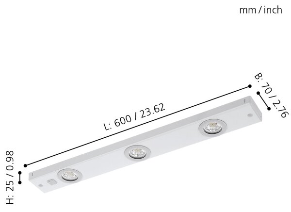 Eglo 93706 - LED bodové svítidlo KOB 3xLED/2,3W/230V