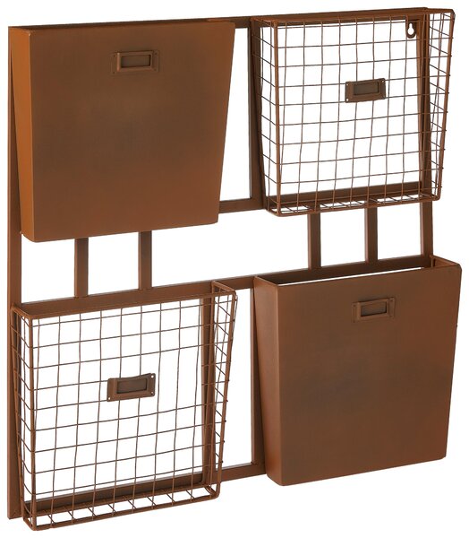 NÁSTĚNNÝ REGÁL, hnědá, 60/8/60 cm Ambia Home - Online Only regály & police, Online Only