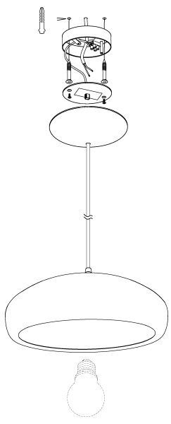 Eglo 94606 - Lustr MOGANO 1xE27/60W/230V